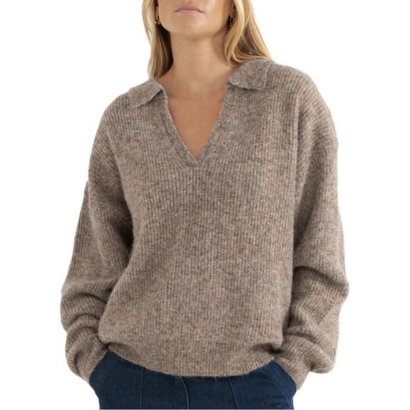 OAK + FORT Sweaters - Oak+Fort | S/M | Women's Cozy Knit Sweater - Brown